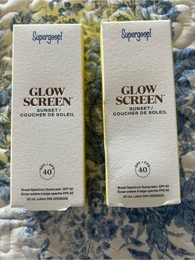 Supergoop! Glow Screen Sunset SPF 40 Sunscreen - White & Yellow Packaging
